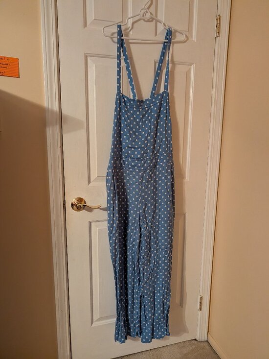 Torrid Pants - Torrid Wide Leg Blue and White Polka Dot Jumper ~ 3 Short NWT  (3X)